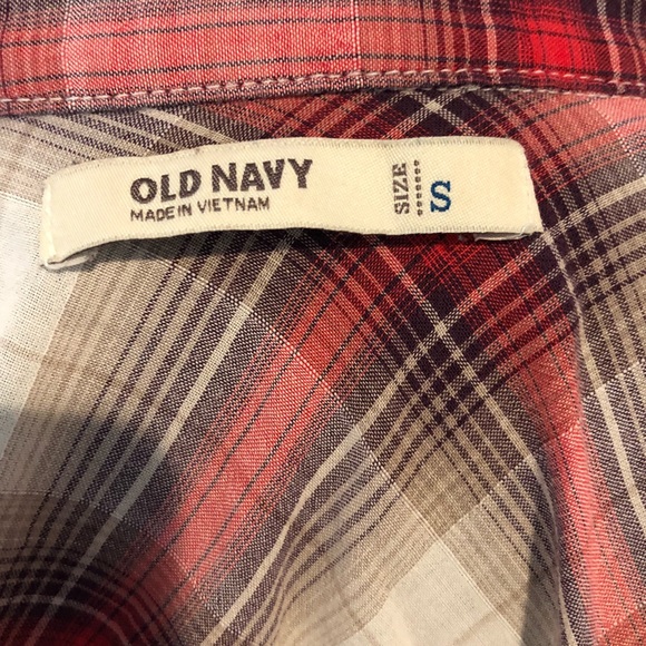 Old Navy button up plaid top - Picture 4 of 4